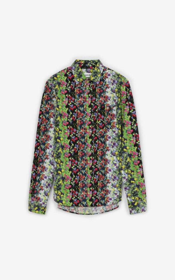 Chemise casual "BLURRED FLOWERS" KENZO