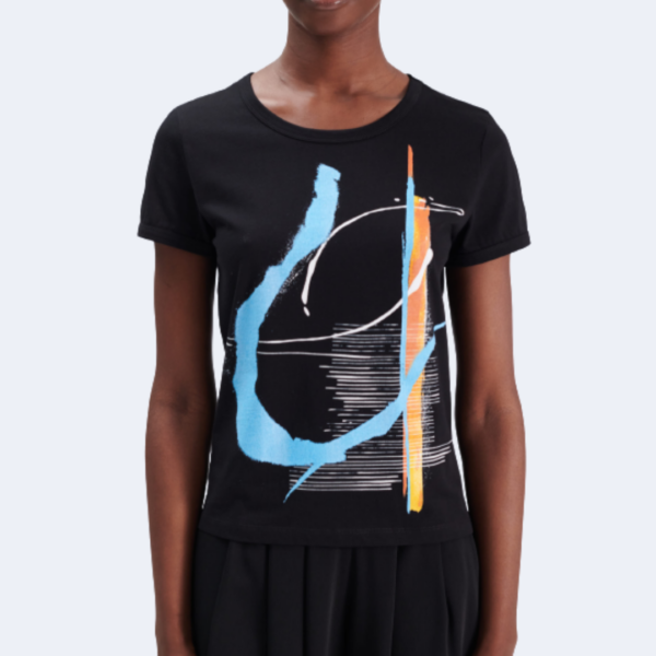 Tee-shirt jersey de coton noir  BARBARA BUI
