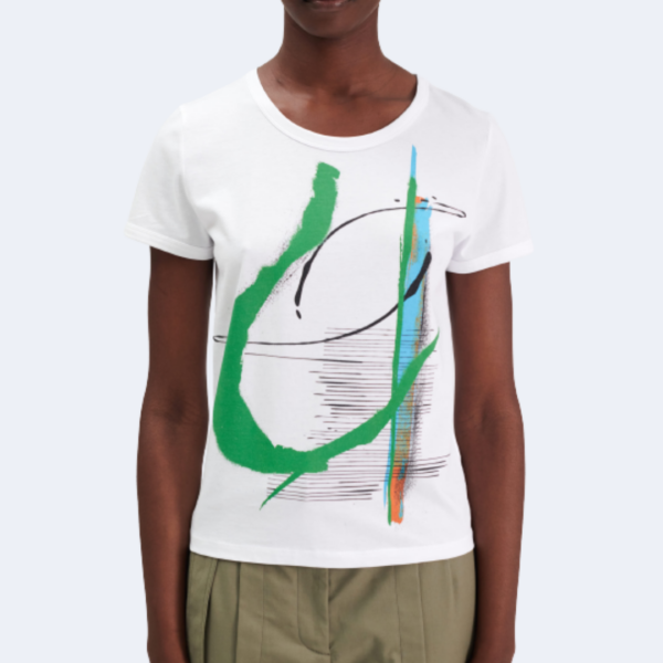 Tee-shirt en jersey de coton blanc  BARBARA BUI