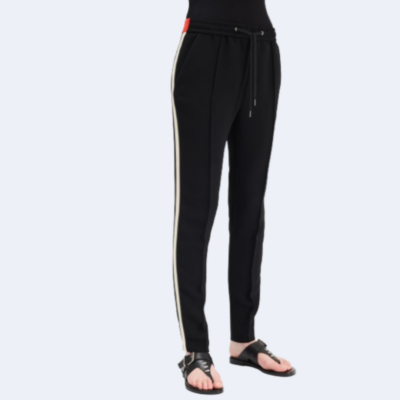 Pantalon jogger noir en crêpe – BARBARA BUI