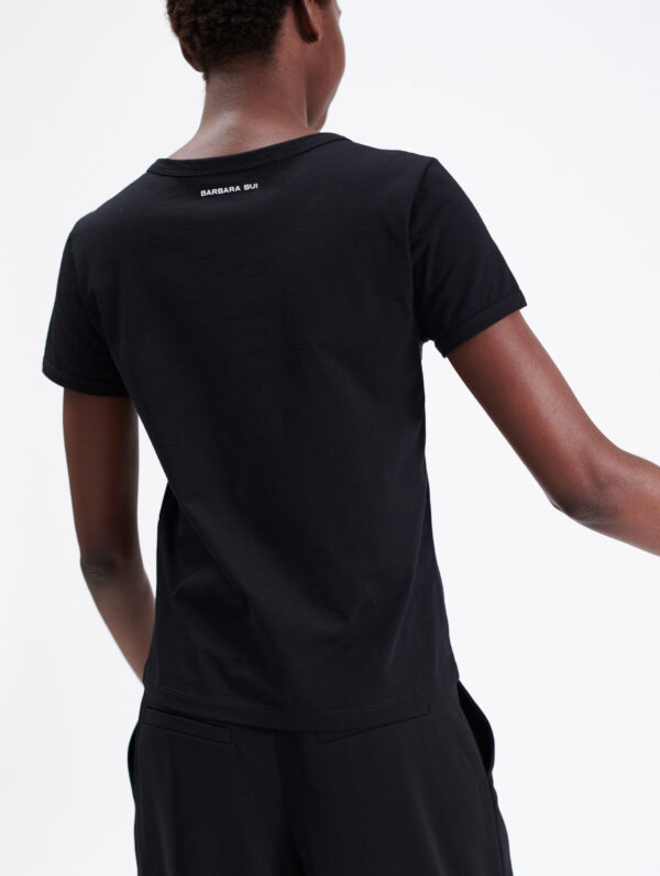 Tee-shirt jersey de coton noir  BARBARA BUI – Image 3