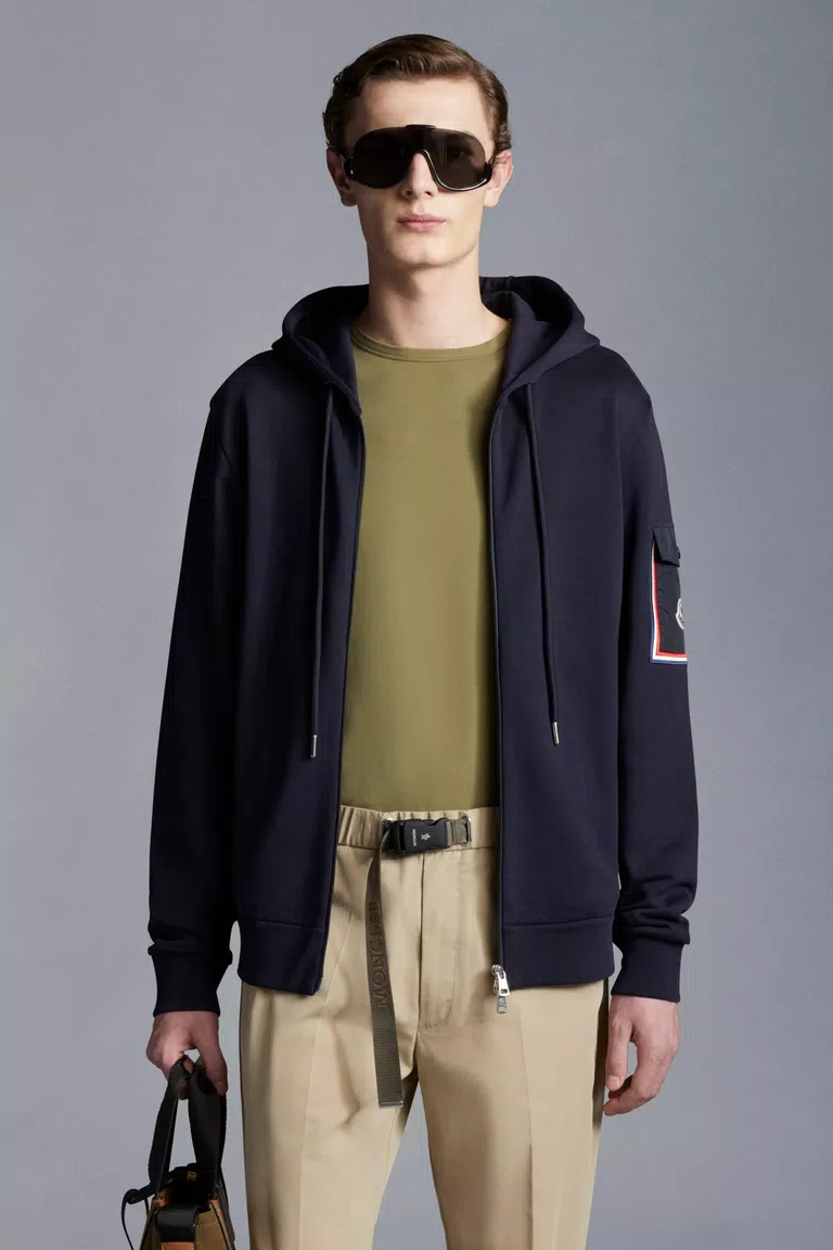Sweat capuche zipp bleu MONCLER TED TED LUXURY V tements