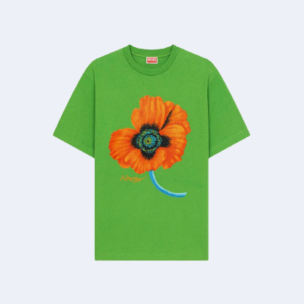 Tee-shirt "POPPY" vert  KENZO