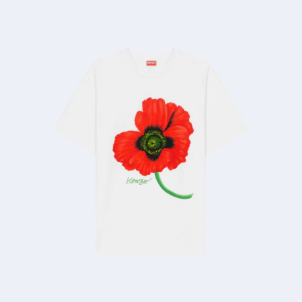 Tee-shirt "Poppy" blanc - KENZO -