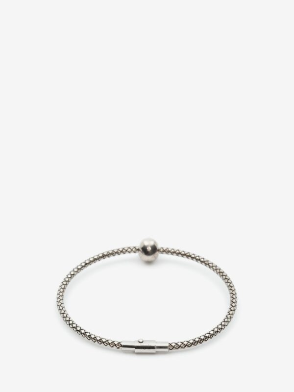 Bracelet métallique "SKULL" en argent vieilli - ALEXANDER MCQUEEN - – Image 3