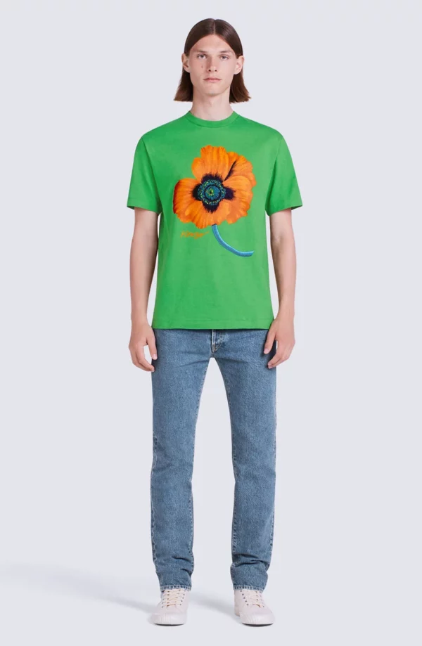 Tee-shirt "POPPY" vert  KENZO – Image 3
