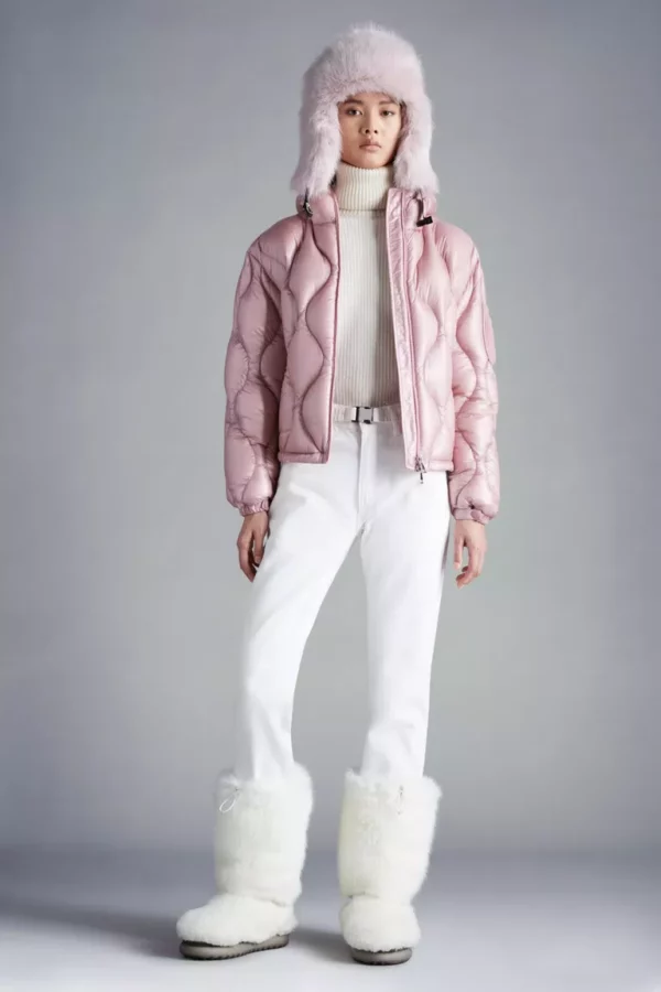 Doudoune courte "ANTHON" rose  MONCLER – Image 2
