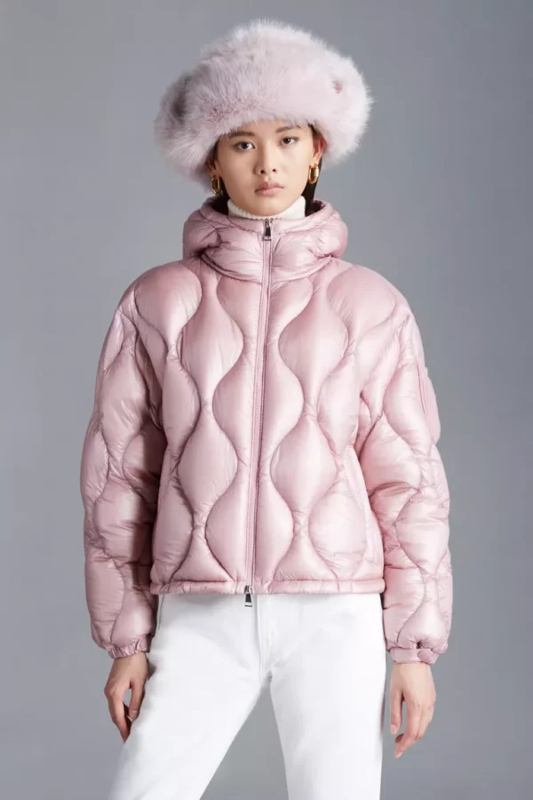 Doudoune courte "ANTHON" rose  MONCLER – Image 3