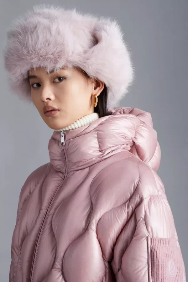 Doudoune courte "ANTHON" rose  MONCLER – Image 4