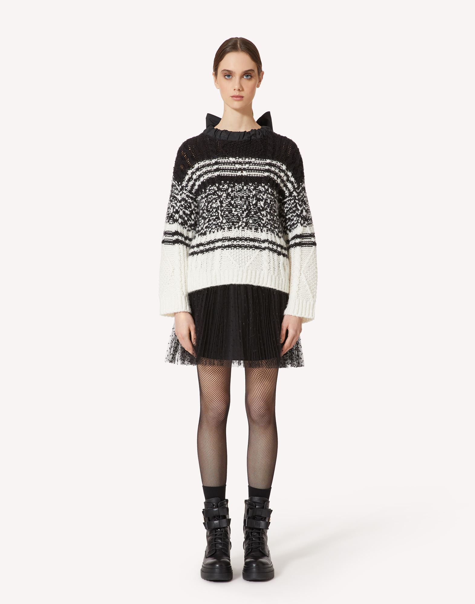 Jupe pliss e en tulle au point d esprit RED VALENTINO TED