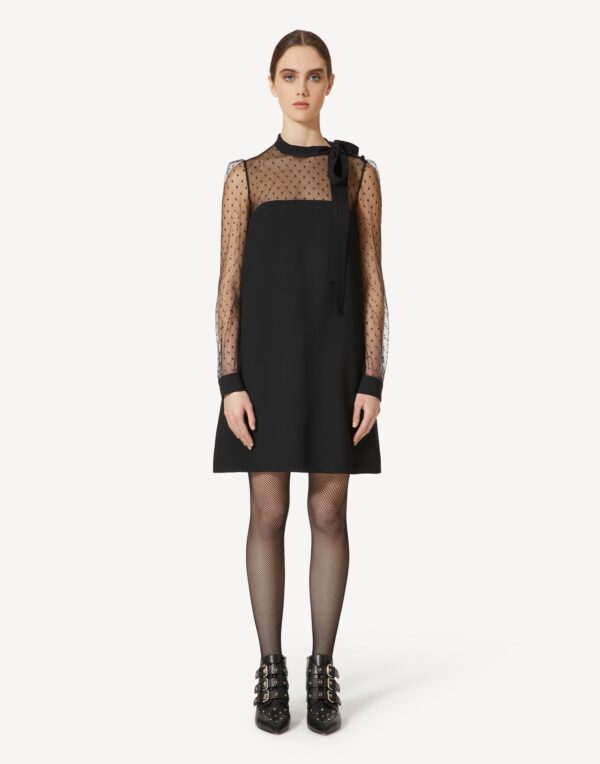 Robe en crêpe tulle au point d'esprit  RED VALENTINO – Image 2