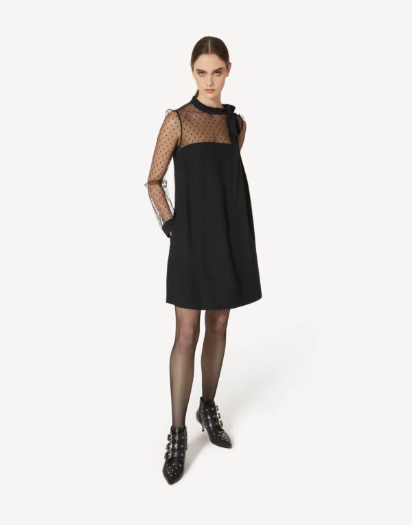Robe en crêpe tulle au point d'esprit  RED VALENTINO – Image 4