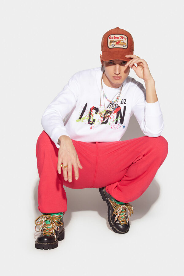 Sweat-shirt Icon blanc Spray de peinture  DSQUARED² – Image 3