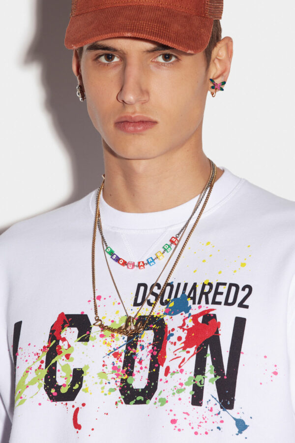 Sweat-shirt Icon blanc Spray de peinture  DSQUARED² – Image 4