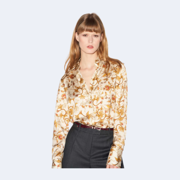Chemise en satin imprimée indienne  BARBARA BUI – Image 3