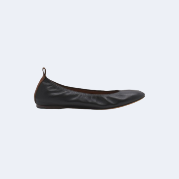 Ballerine en cuir Noir  LANVIN