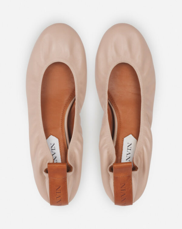 Ballerine en cuir Beige foncé LANVIN – Image 5