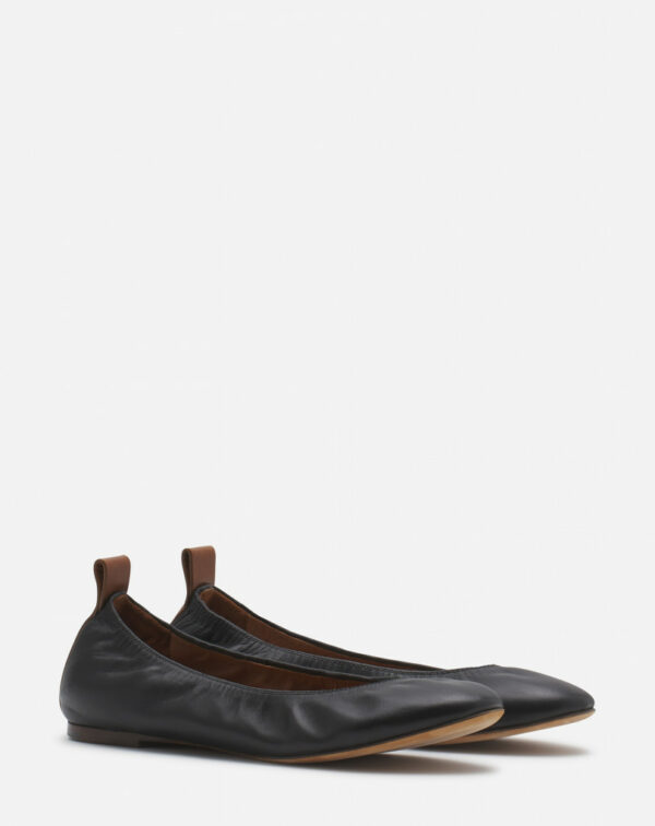 Ballerine en cuir Noir  LANVIN – Image 2