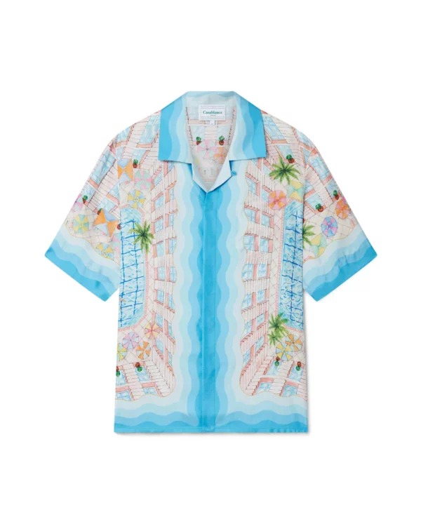 Chemise soie "LE PLONGEON" CASABLANCA