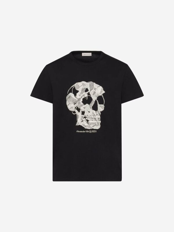 Tee-shirt "PRESSED FLOWER SKULL" ALEXANDER MCQUEEN