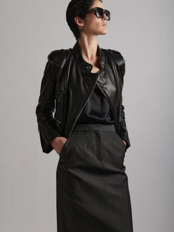 Blouson "BIKER"cuir BARBARA BUI