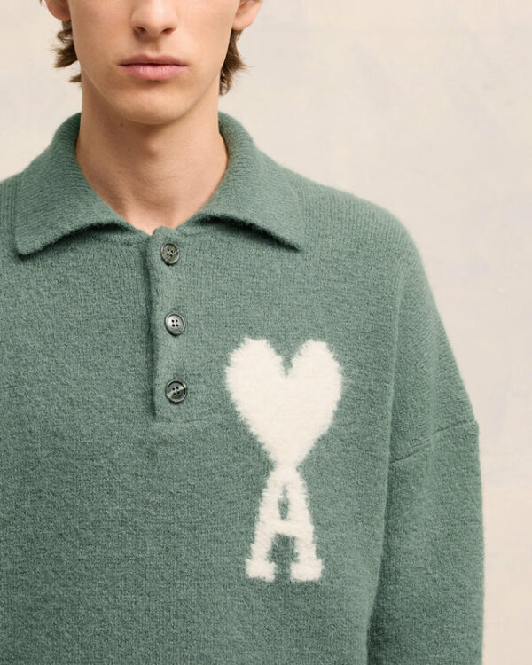 Pull col polo "AMI DE COEUR" AMI PARIS – Image 3