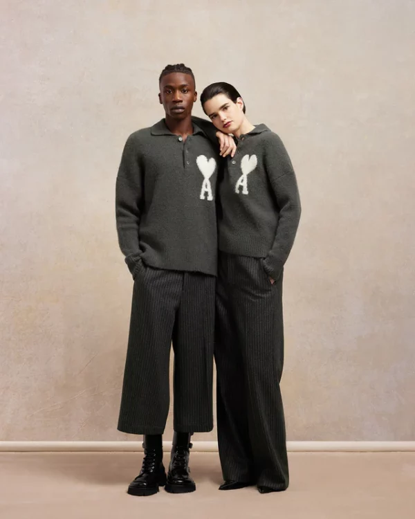 Pull col polo "AMI DE COEUR" AMI PARIS – Image 4