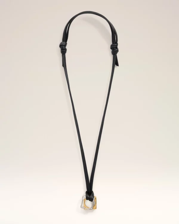 Collier Carré "DUNE OR ARGENT" laiton AMI PARIS