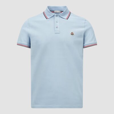 Polo bleu ciel MONCLER
