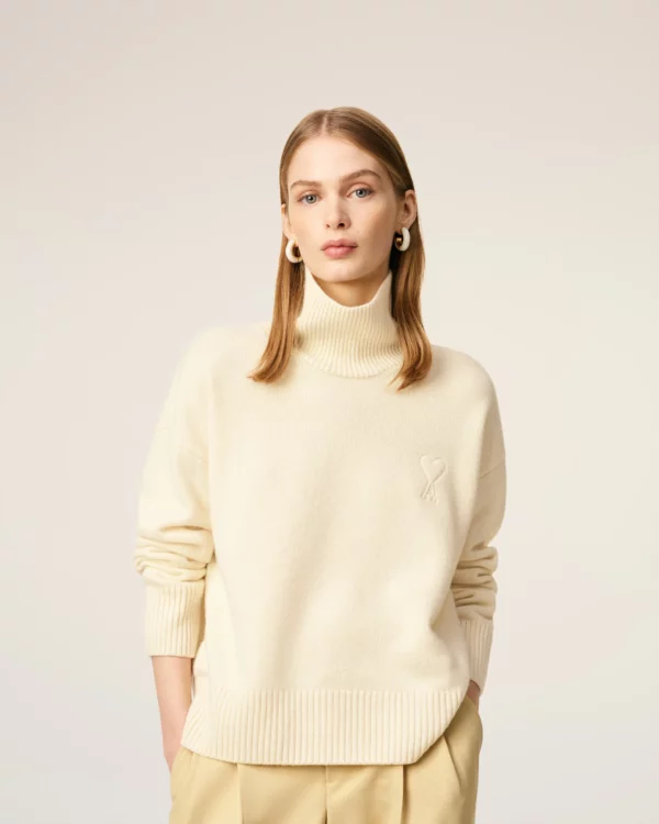 Pull col cheminée "AMI DE COEUR" AMI PARIS – Image 3