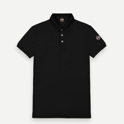 Polo en piqué noir COLMAR