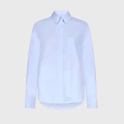 Chemise en popeline de coton bleu "LEE" LOULOU DE SAISON
