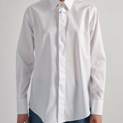 Chemise longues manches en popeline blanche BARBARA BUI