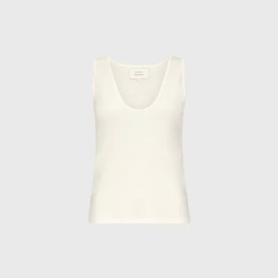 Débardeur col U blanc "ALBIA LDS" LOULOU DE SAISON