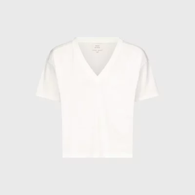 Tee-shirt col V blanc "FAAA LDS" LOULOU DE SAISON