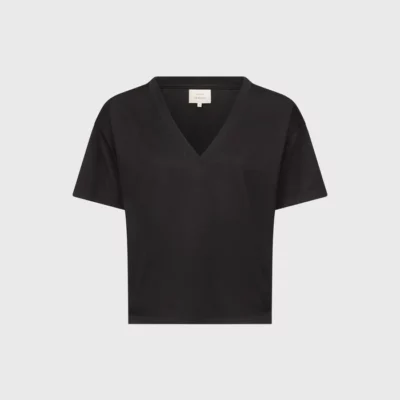 Tee-shirt col V noir "FAAA LDS" LOULOU DE SAISON