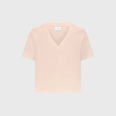 Tee-shirt col V rose "FAAA LDS" LOULOU DE SAISON