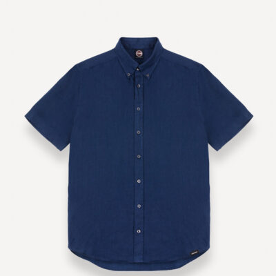 Chemise en lin bleu marine COLMAR