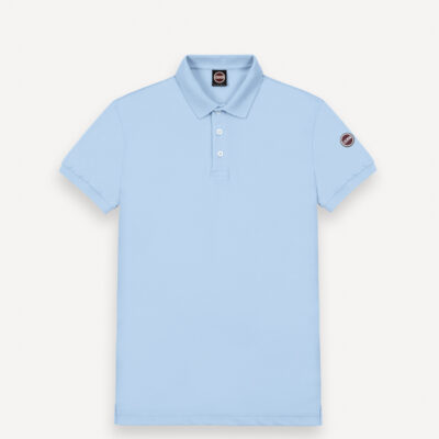 Polo bleu clair manches courtes COLMAR