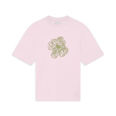 Tee-shirt rose "SLOGAN HIBISCUS" DRÔLE DE MONSIEUR