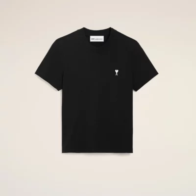 Tee-shirt noir manches courtes AMI PARIS