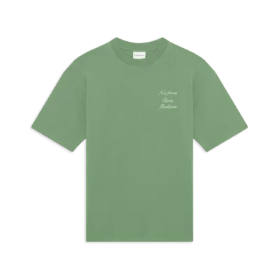 Tee-shirt vert slogan DRÔLE DE MONSIEUR