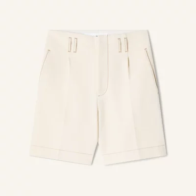 Bermuda en denim crème LANVIN