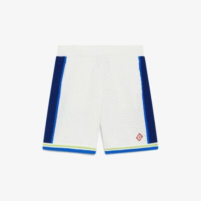 Short en crochet blanc et bleu CASABLANCA