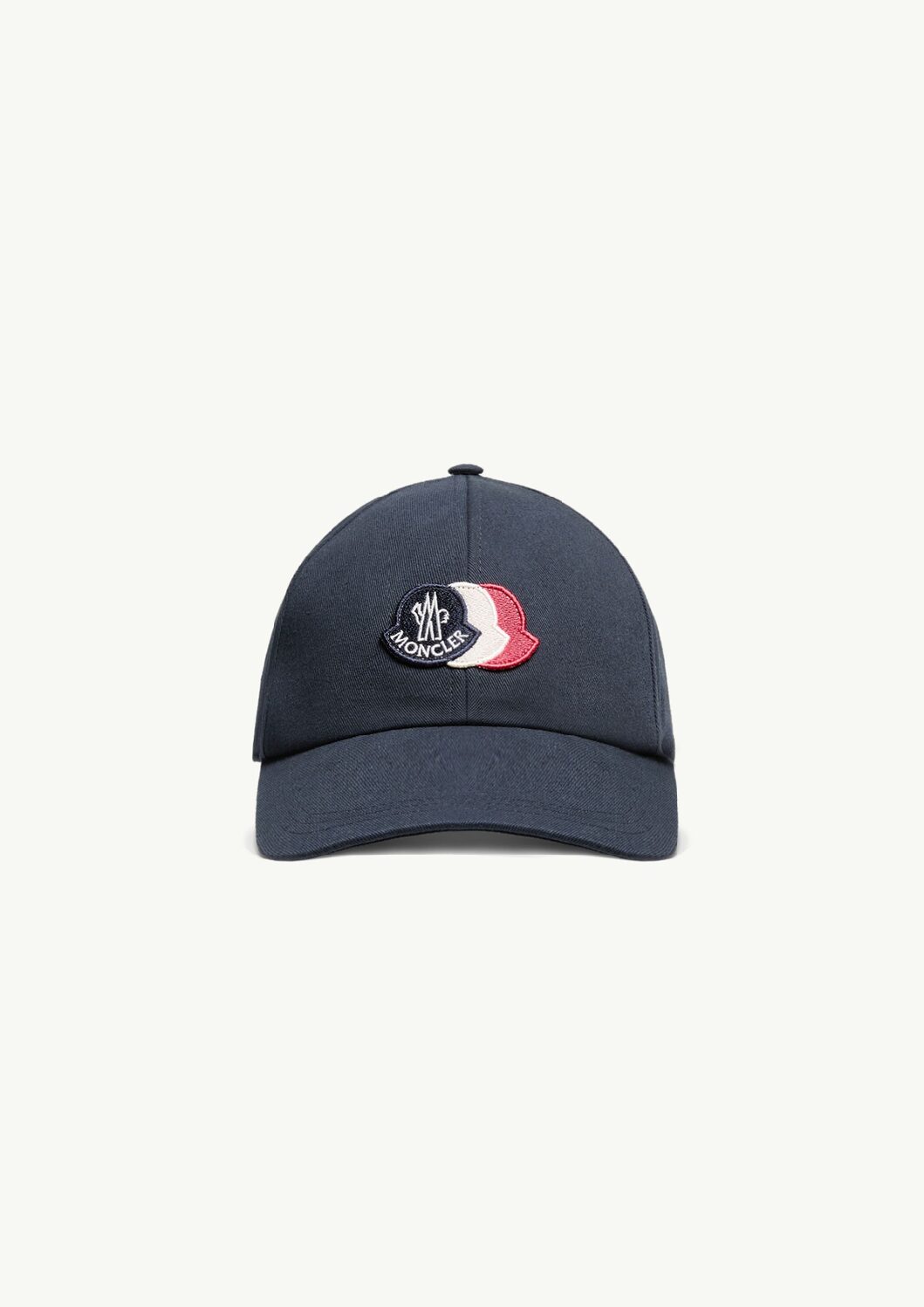 Casquette en gabardine de coton bleu marine MONCLER