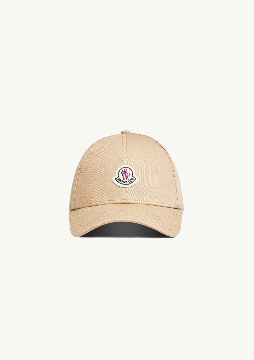 Casquette en gabardine de coton beige MONCLER