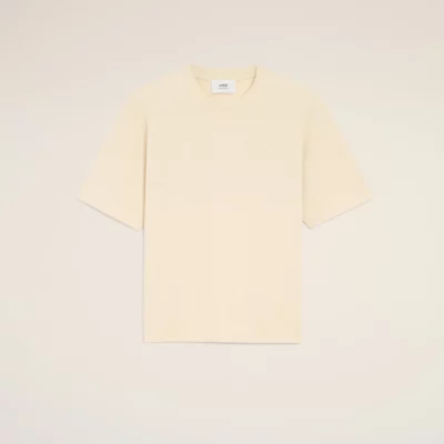 Tee-shirt manches courtes écru AMI PARIS