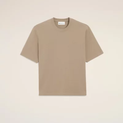 Tee-shirt manches courtes beige AMI PARIS