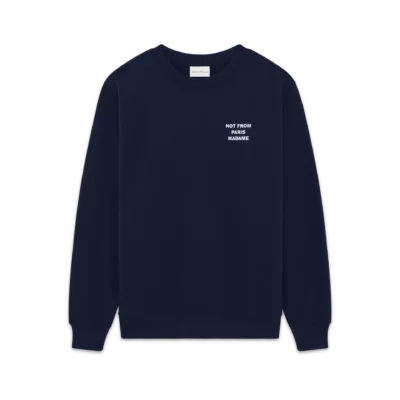 Sweat "SLOGAN" bleu marine DRÔLE DE MONSIEUR