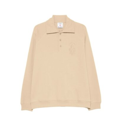 Sweat polo beige brodé CASABLANCA